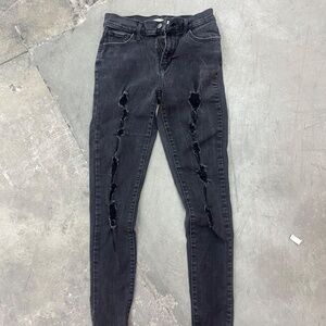 Size 26 Women's Black High Rise Super Skinny Levi's